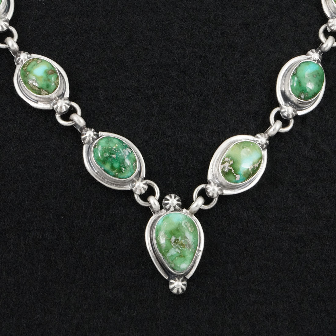Bobby Johnson Turquoise & Sterling Silver Necklace Set