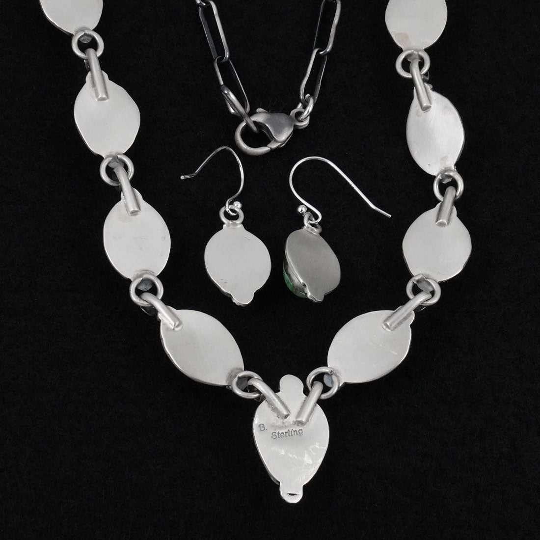 Bobby Johnson Turquoise & Sterling Silver Necklace Set