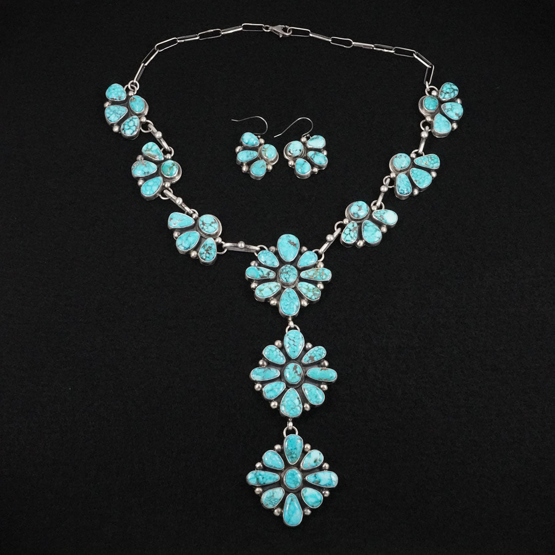 Kathleen Livingston Turquoise & Sterling Silver Necklace Set