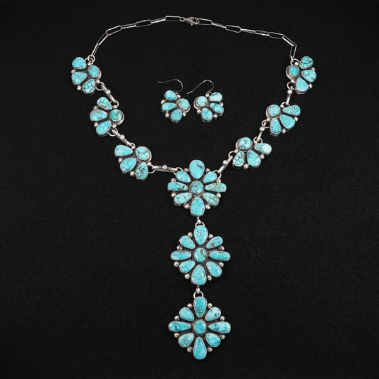 Kathleen Livingston Turquoise & Sterling Silver Necklace Set