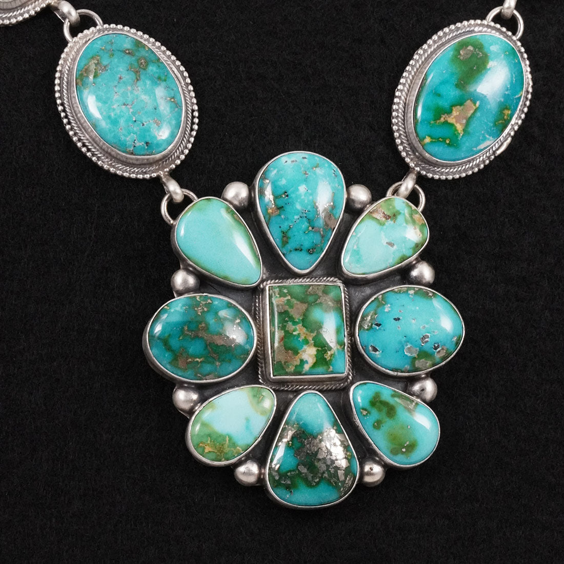 Kathleen Livingston Turquoise & Sterling Silver Necklace Set