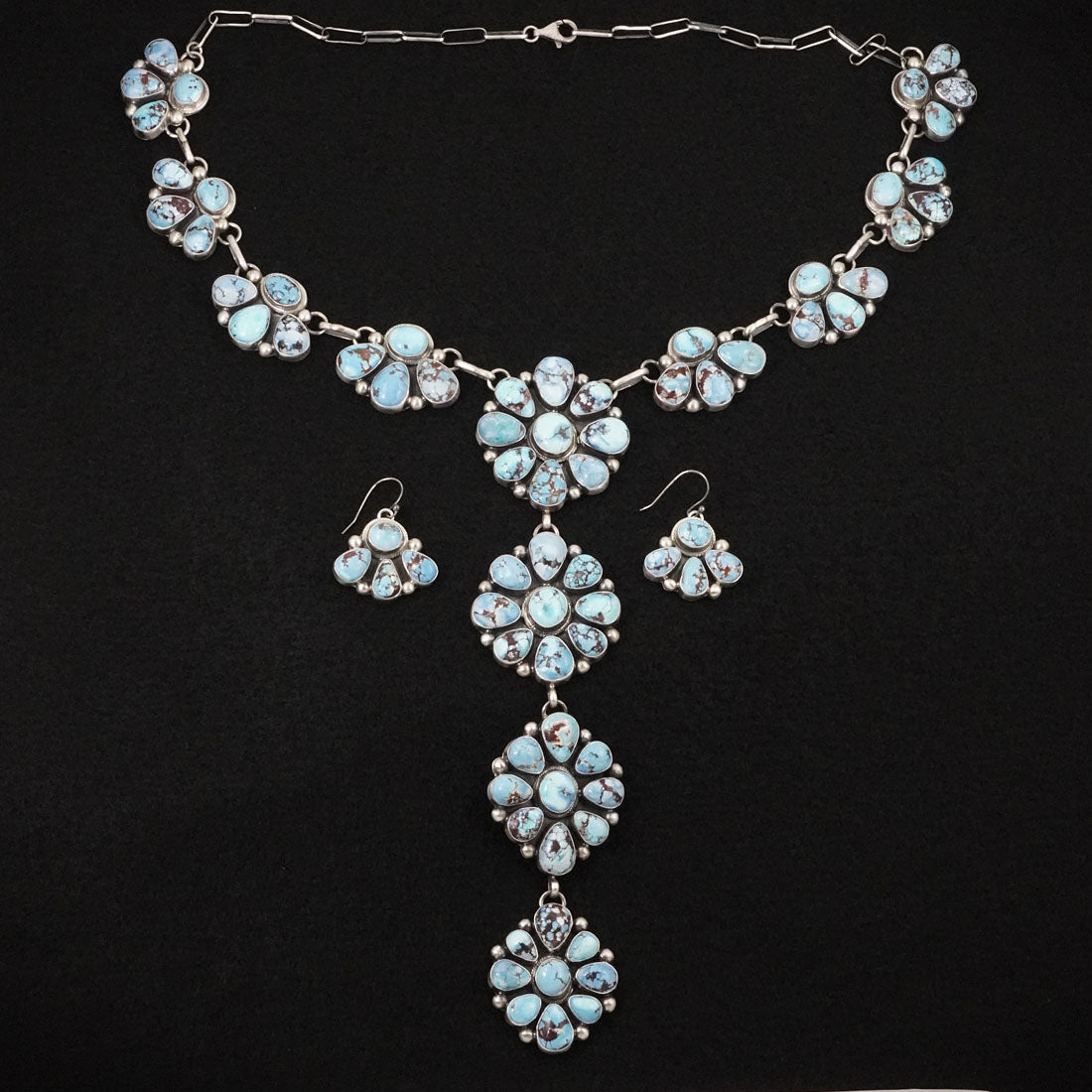 Kathleen Livingston Turquoise & Sterling Silver Necklace Set