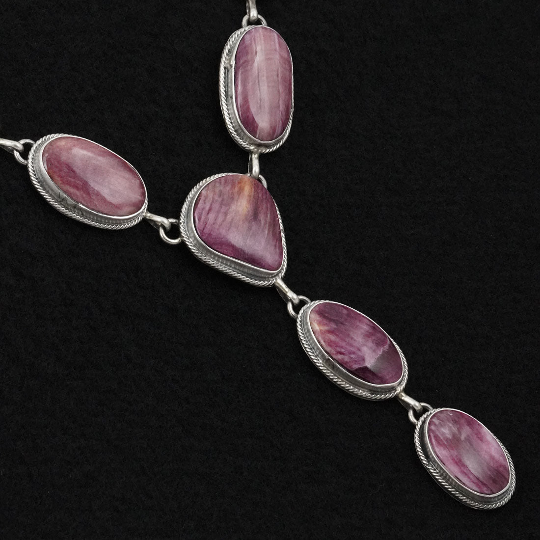 Paul Livingston Spiny Oyster & Sterling Silver Necklace Set