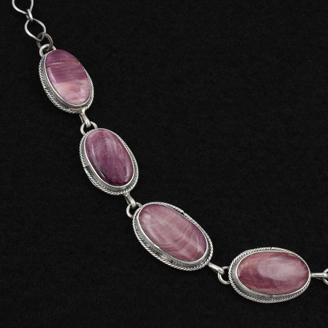 Paul Livingston Spiny Oyster & Sterling Silver Necklace Set