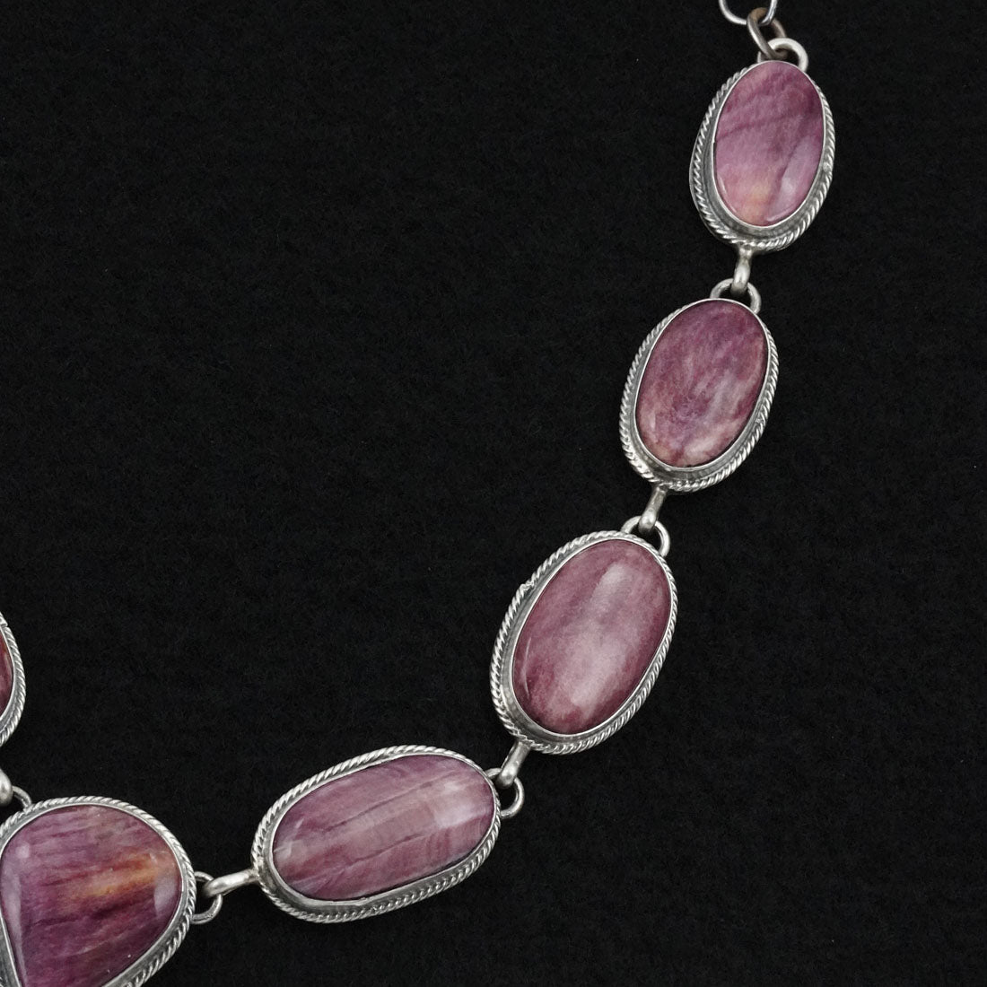 Paul Livingston Spiny Oyster & Sterling Silver Necklace Set