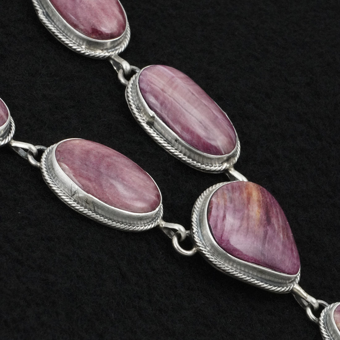 Paul Livingston Spiny Oyster & Sterling Silver Necklace Set