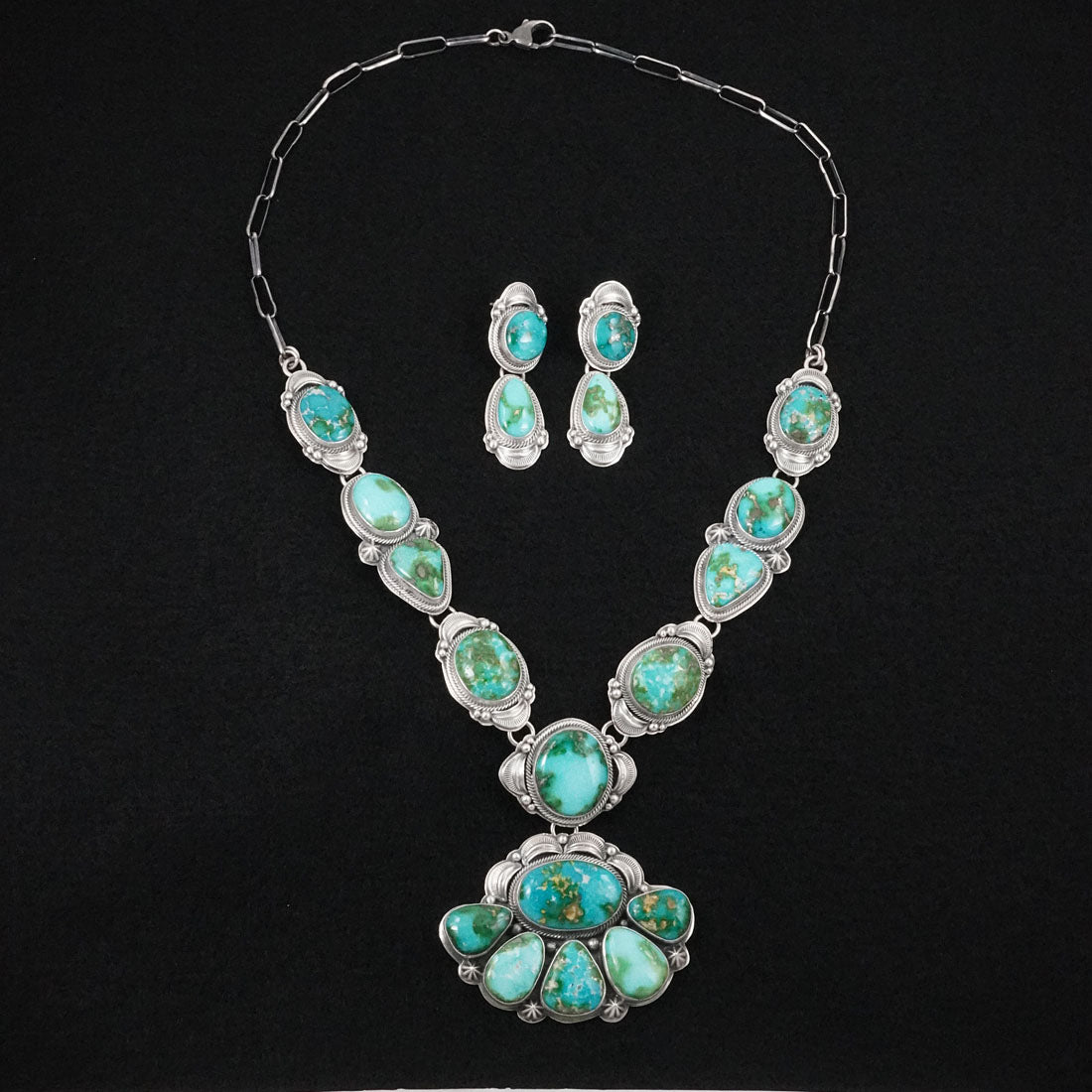Randy Boyd Turquoise & Sterling Silver Necklace Set