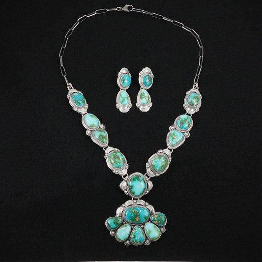 Randy Boyd Turquoise & Sterling Silver Necklace Set
