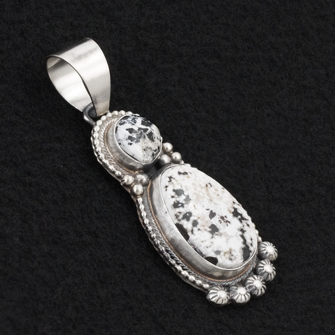 Kathleen Livingston White Buffalo & Sterling Silver Pendant