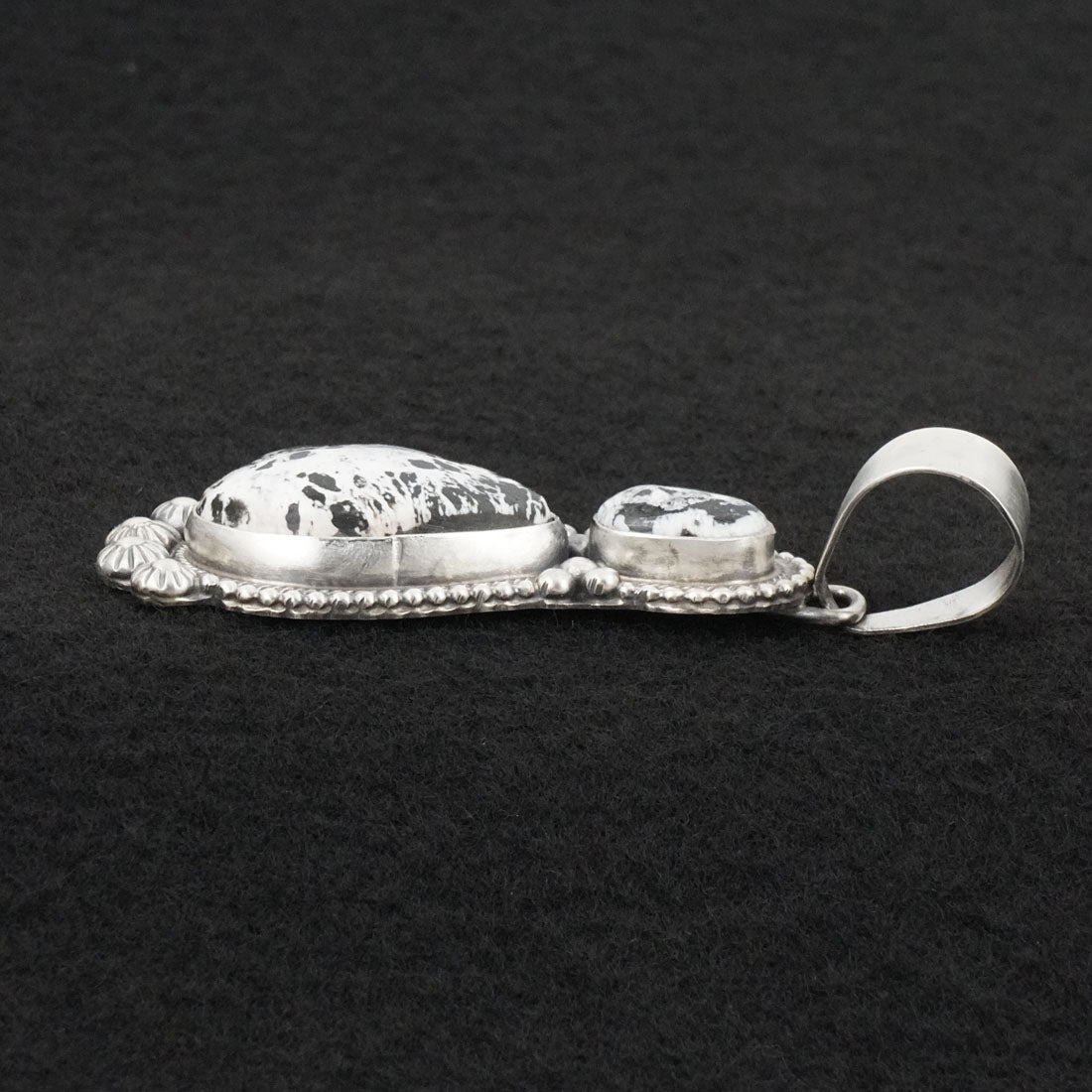 Kathleen Livingston White Buffalo & Sterling Silver Pendant