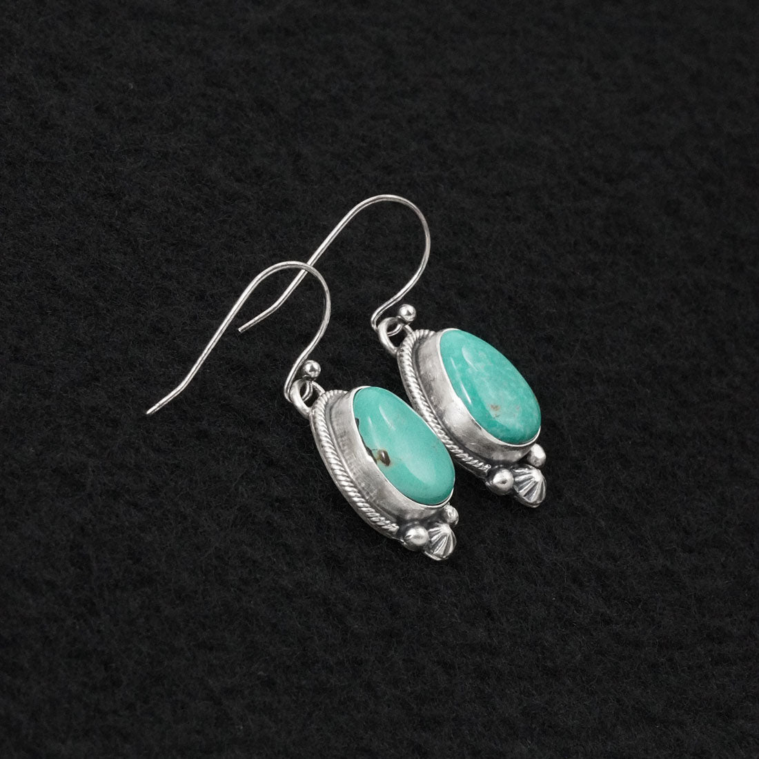 Bobby Johnson Turquoise & Sterling Silver Squash Blossom Set