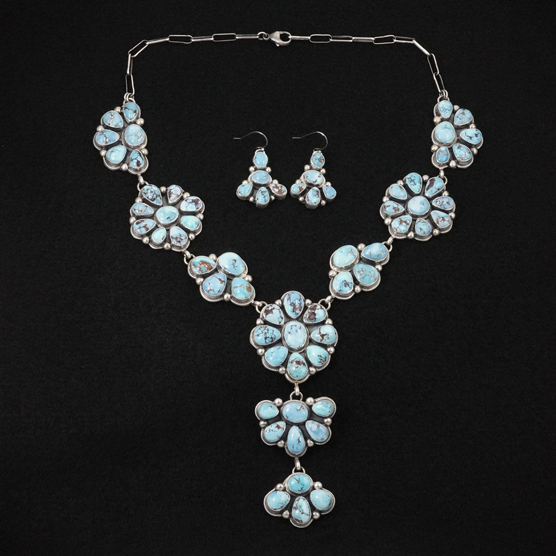 Kathleen Livingston Turquoise & Sterling Silver Necklace Set
