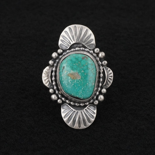 Randy Billy Turquoise & Sterling Silver Ring Size 6