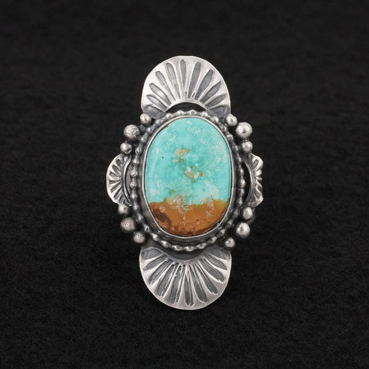 Randy Billy Turquoise & Sterling Silver Ring Size 8