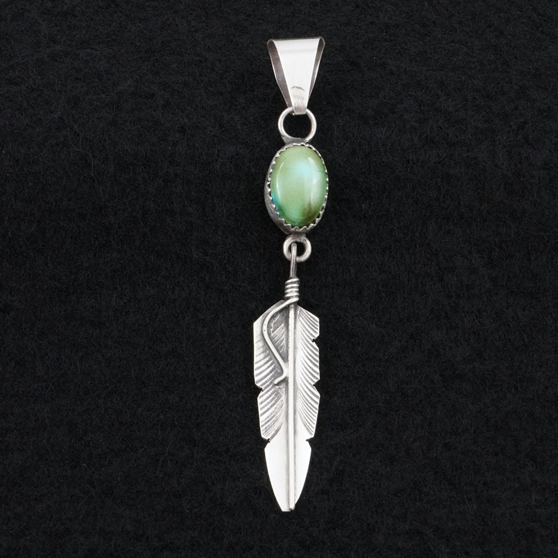 Chris Charley Turquoise & Sterling Silver Pendant