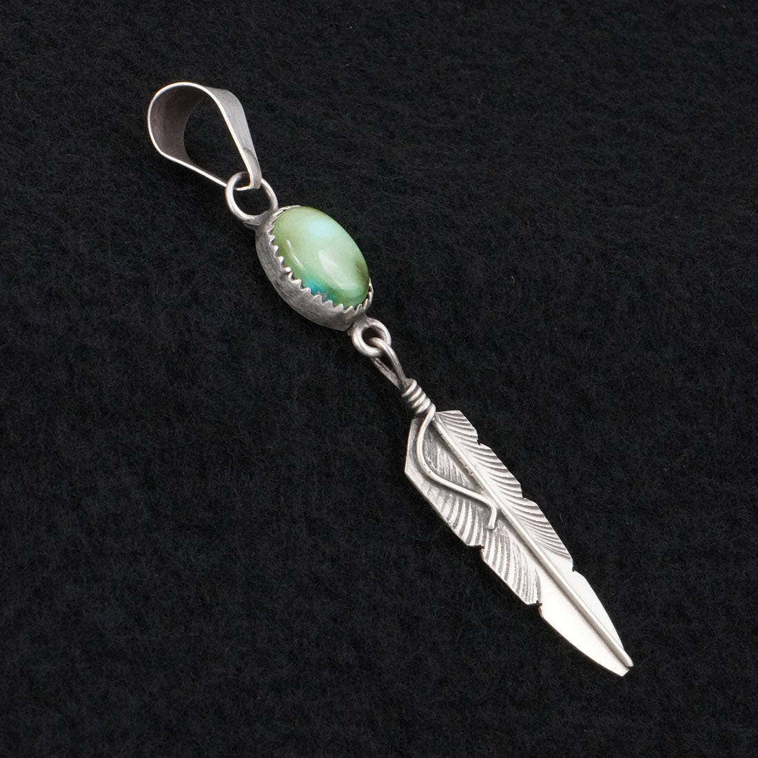Chris Charley Turquoise & Sterling Silver Pendant