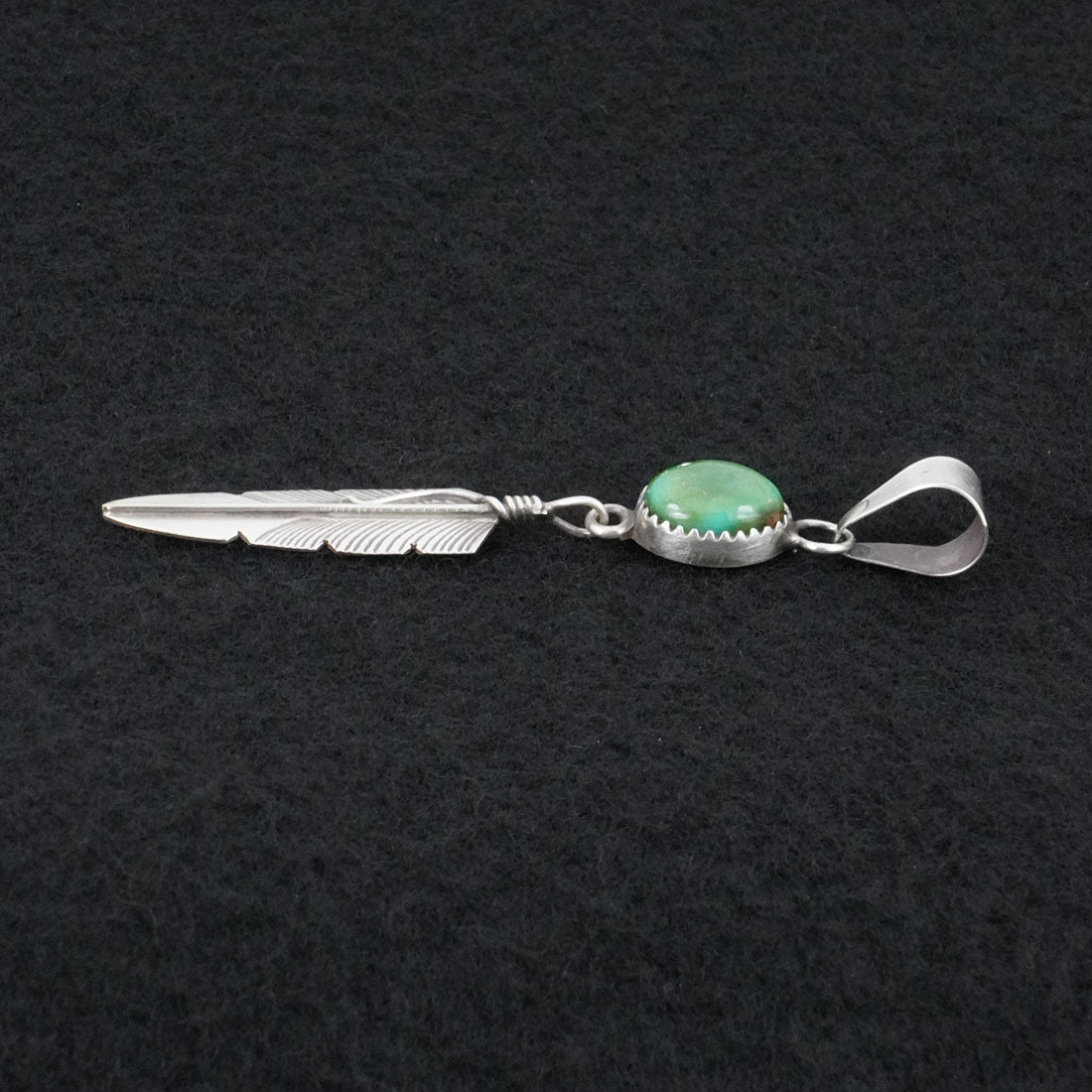 Chris Charley Turquoise & Sterling Silver Pendant