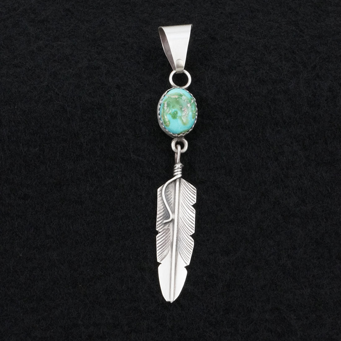 Chris Charley Turquoise & Sterling Silver Pendant