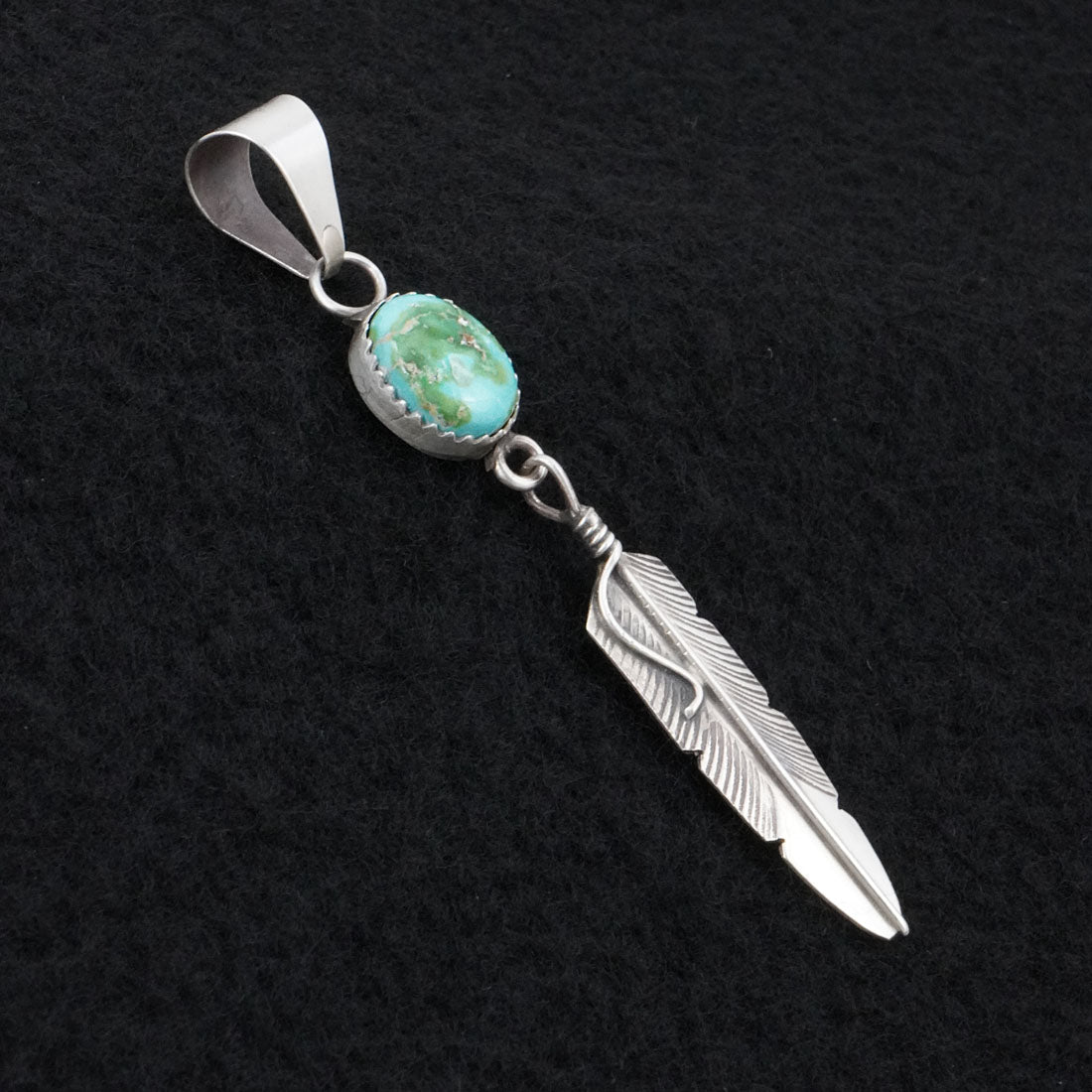 Chris Charley Turquoise & Sterling Silver Pendant