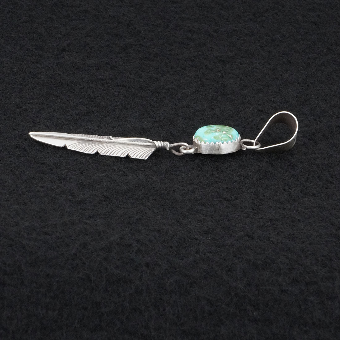 Chris Charley Turquoise & Sterling Silver Pendant