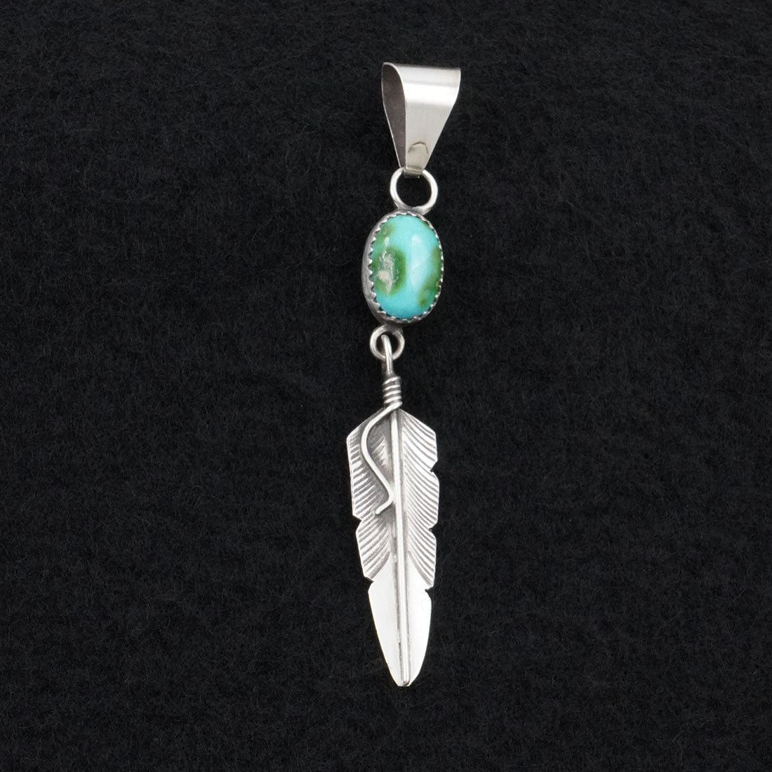 Chris Charley Turquoise & Sterling Silver Pendant