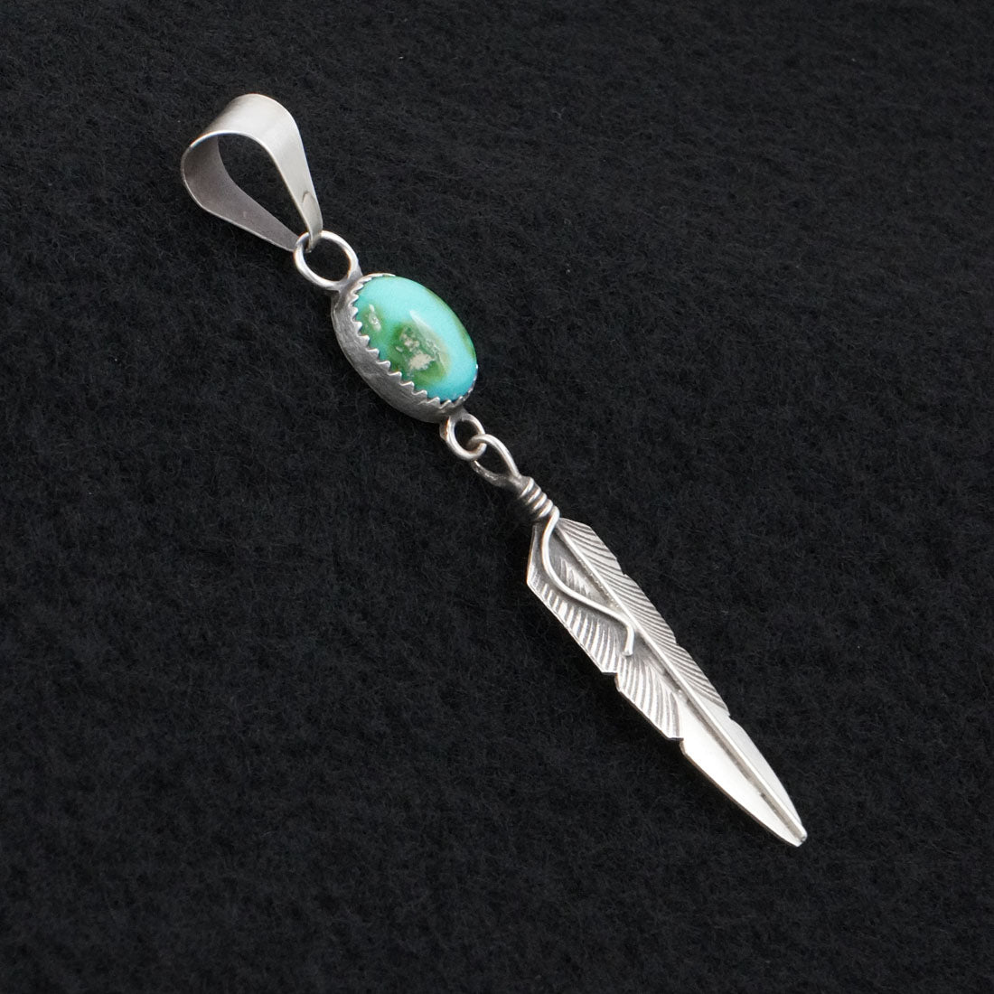 Chris Charley Turquoise & Sterling Silver Pendant