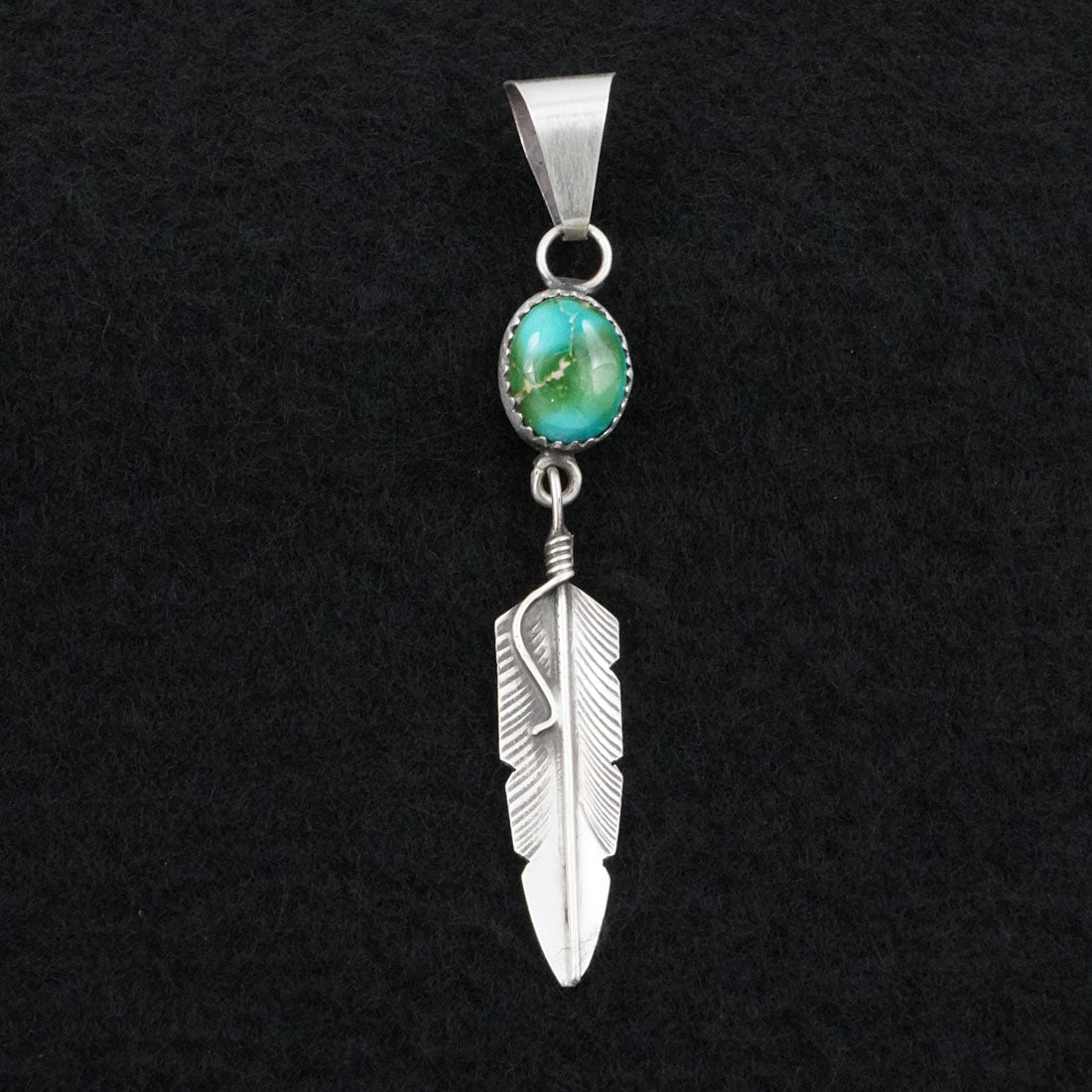 Chris Charley Turquoise & Sterling Silver Pendant