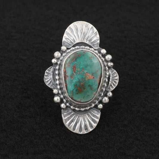 Randy Billy Turquoise & Sterling Silver Ring Size 8
