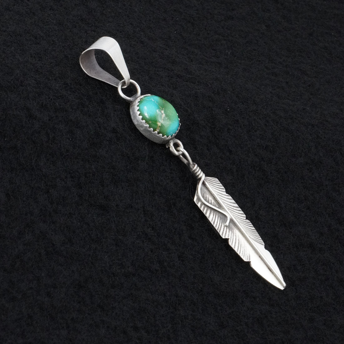 Chris Charley Turquoise & Sterling Silver Pendant