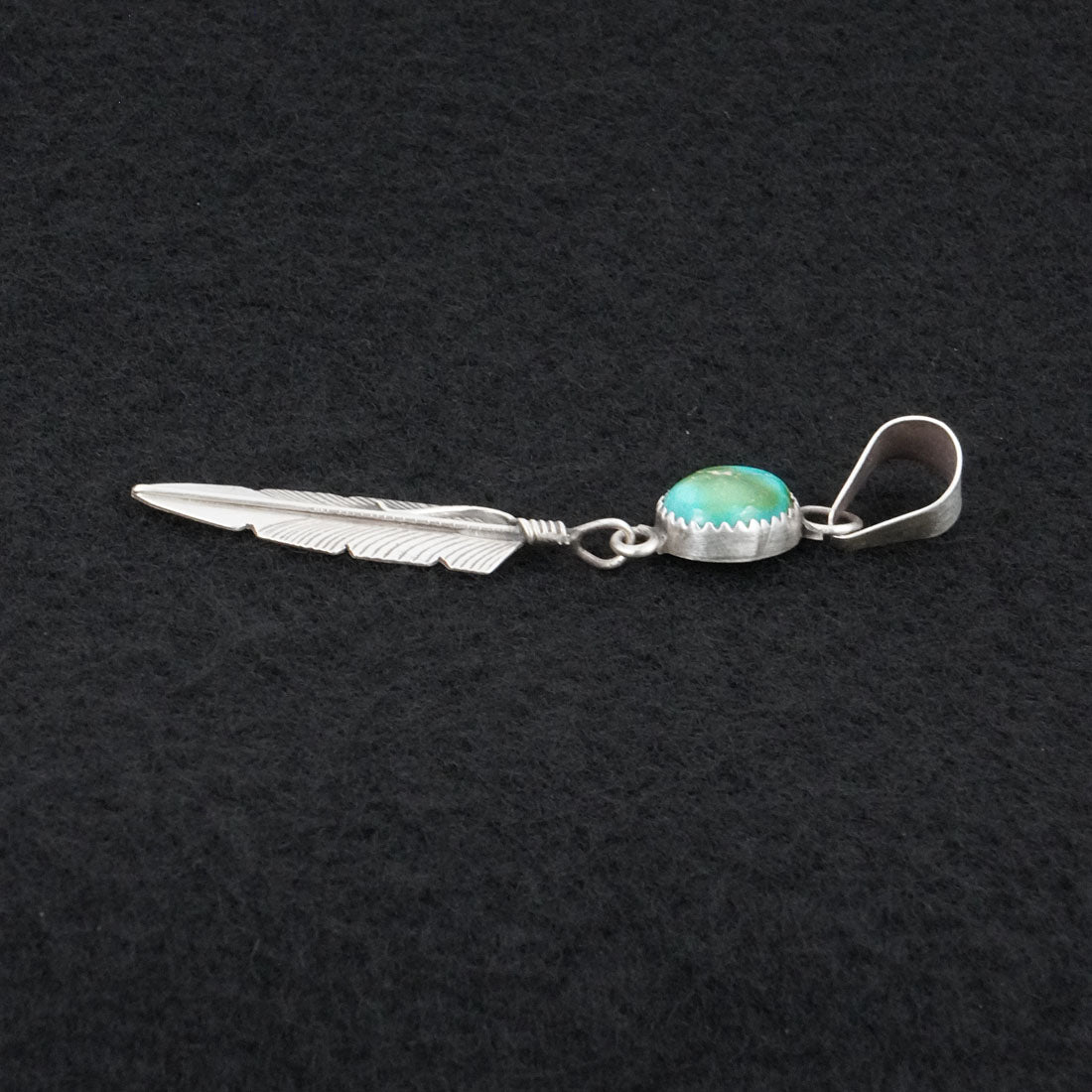 Chris Charley Turquoise & Sterling Silver Pendant