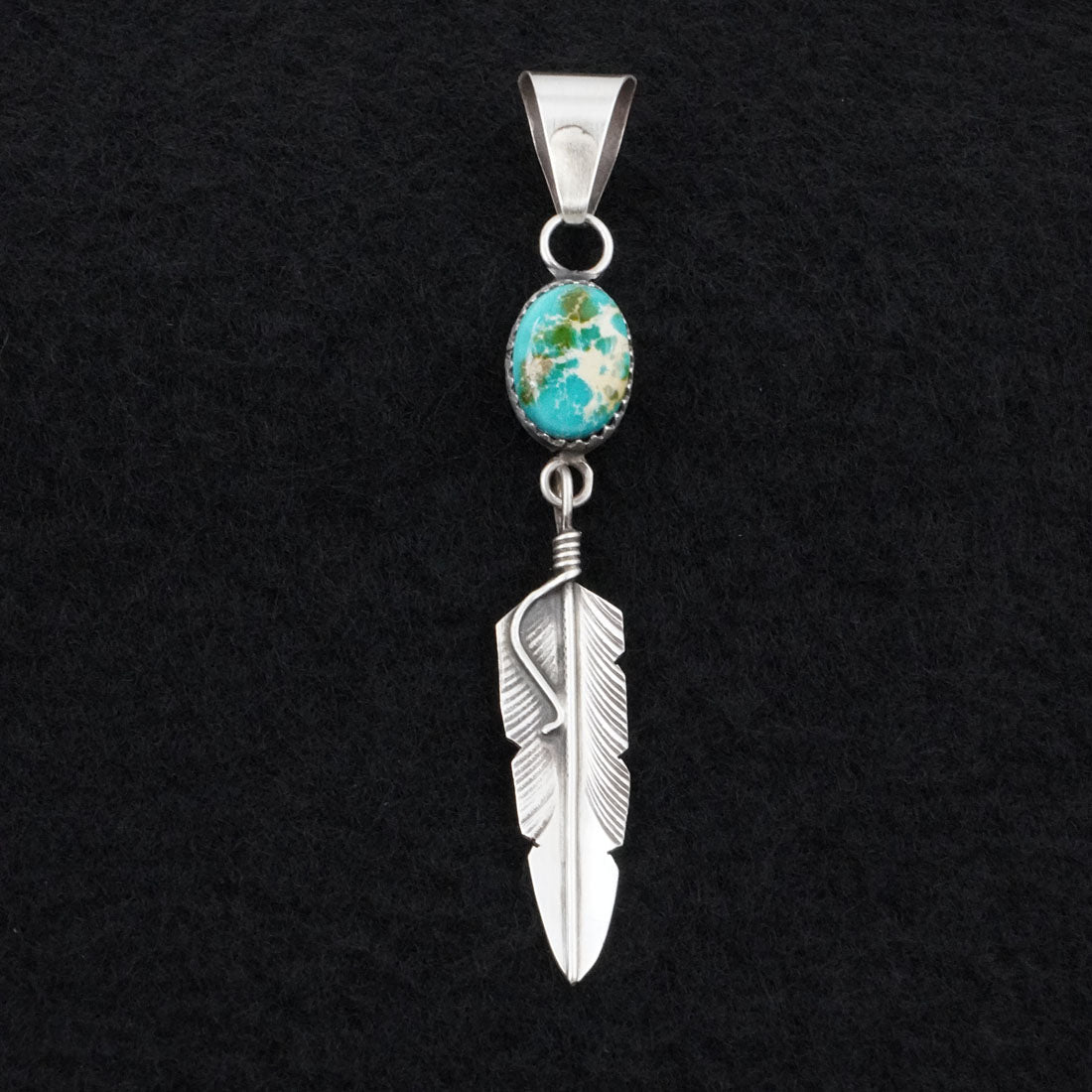 Chris Charley Turquoise & Sterling Silver Pendant