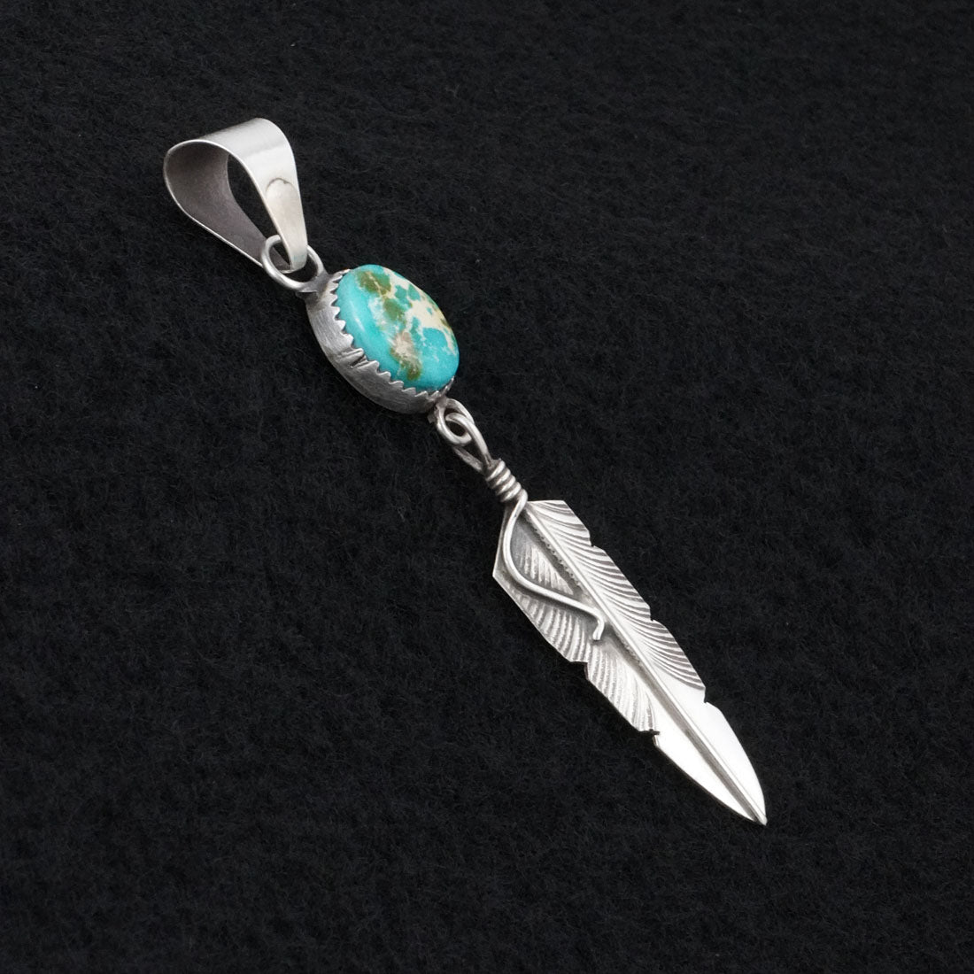 Chris Charley Turquoise & Sterling Silver Pendant