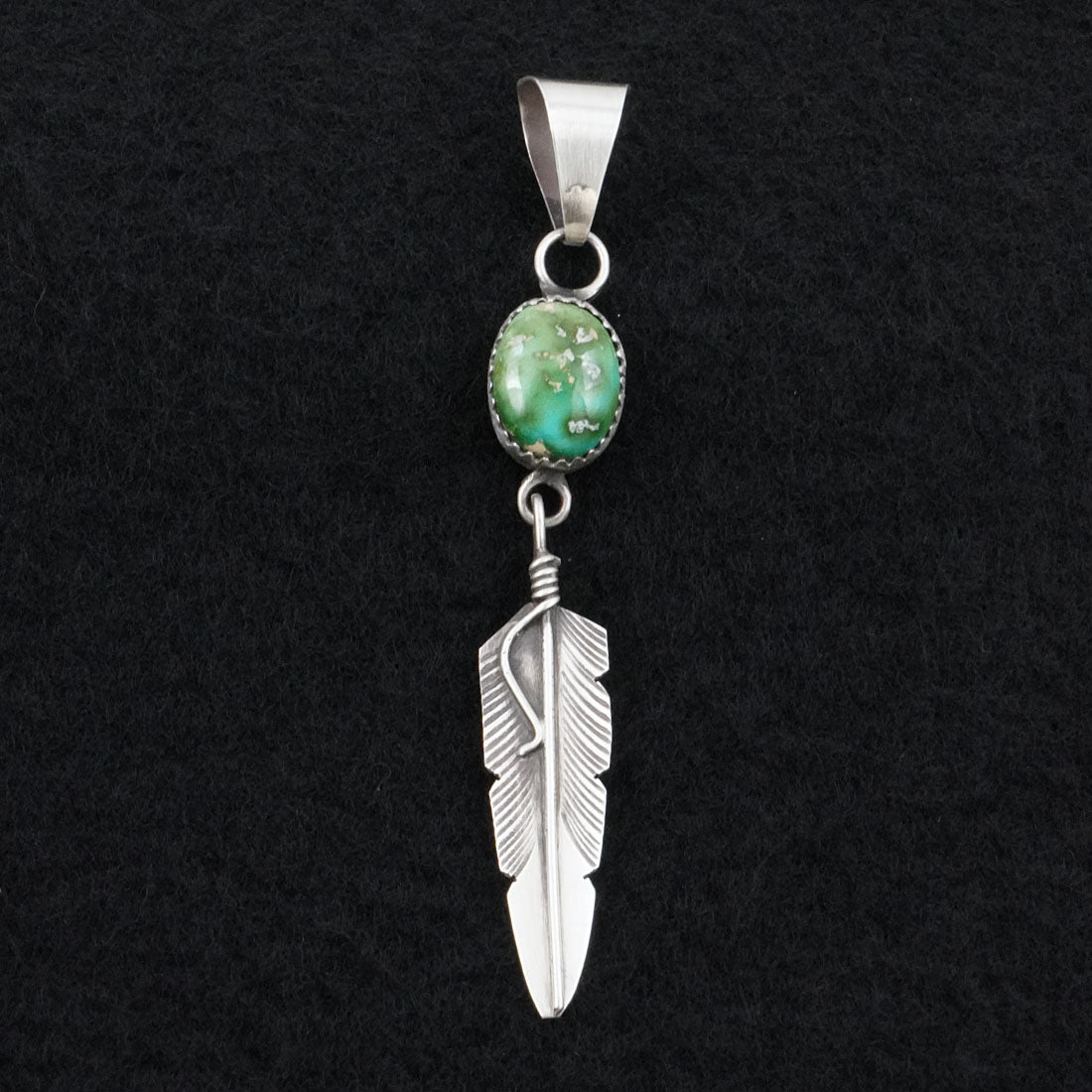 Chris Charley Turquoise & Sterling Silver Pendant