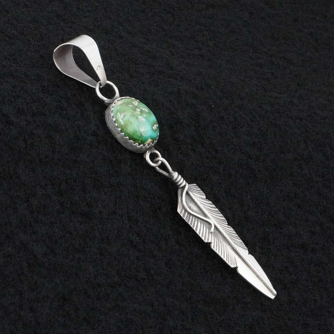 Chris Charley Turquoise & Sterling Silver Pendant