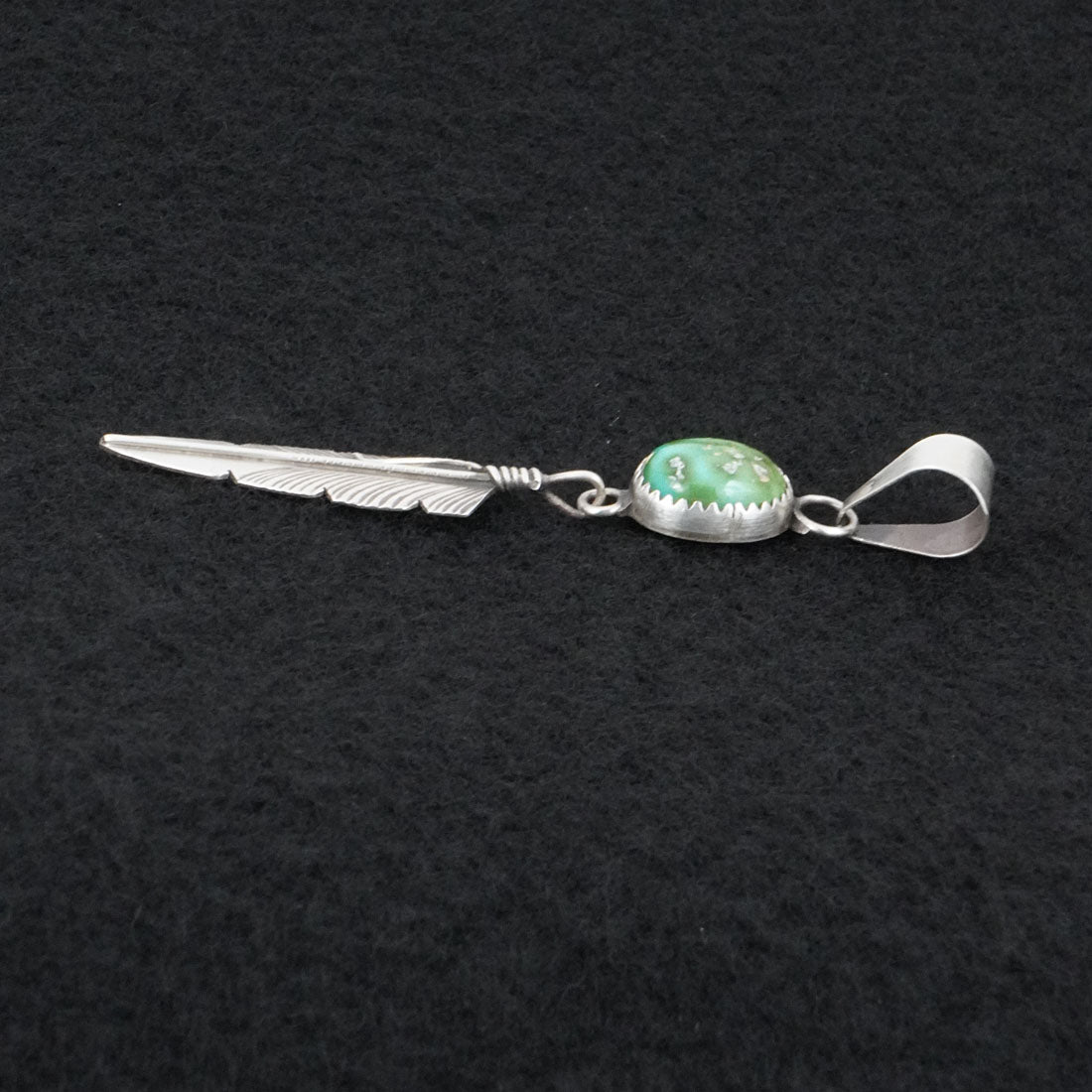 Chris Charley Turquoise & Sterling Silver Pendant