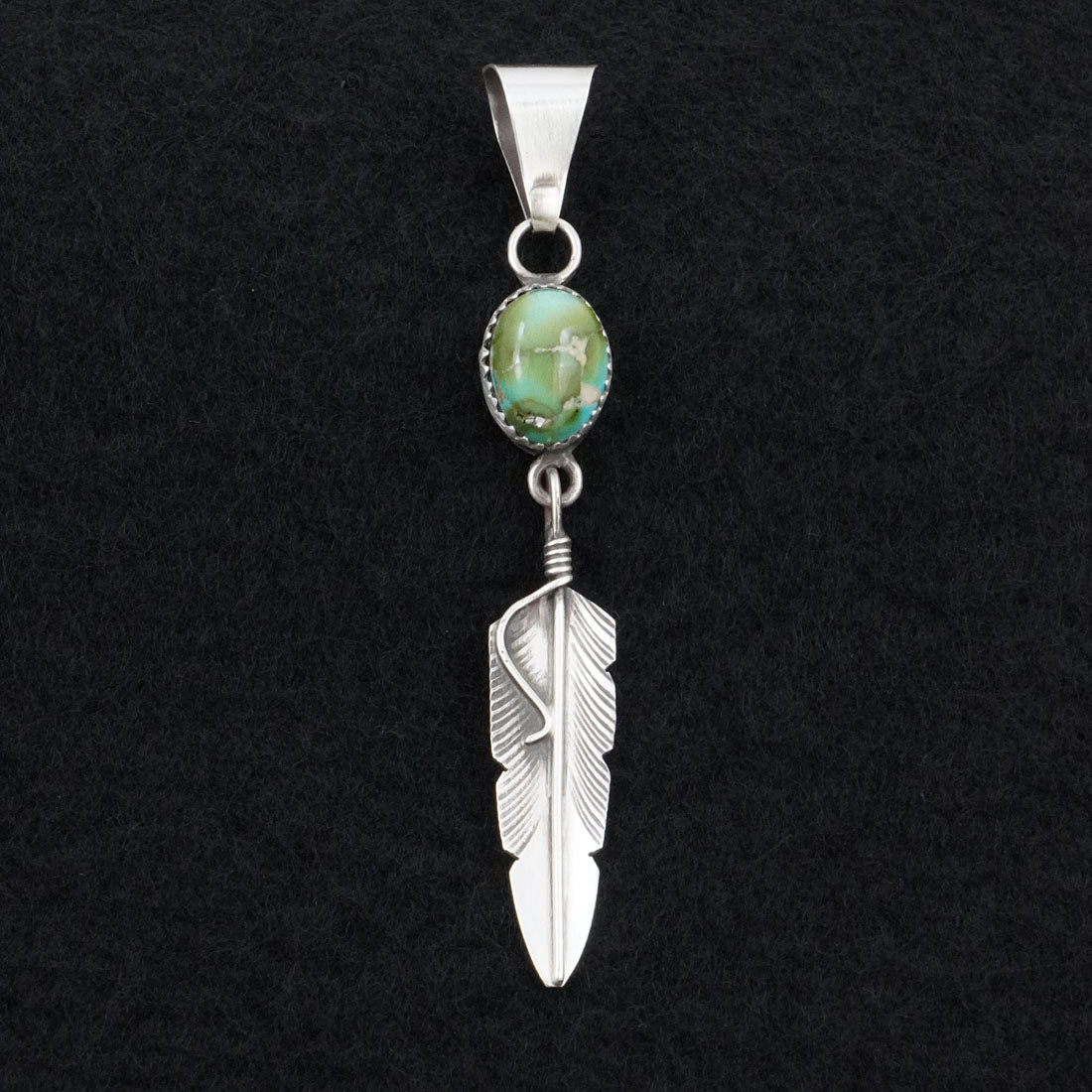 Chris Charley Turquoise & Sterling Silver Pendant