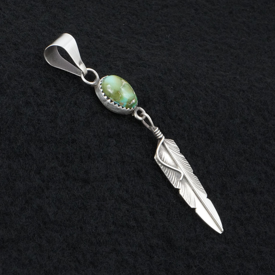 Chris Charley Turquoise & Sterling Silver Pendant