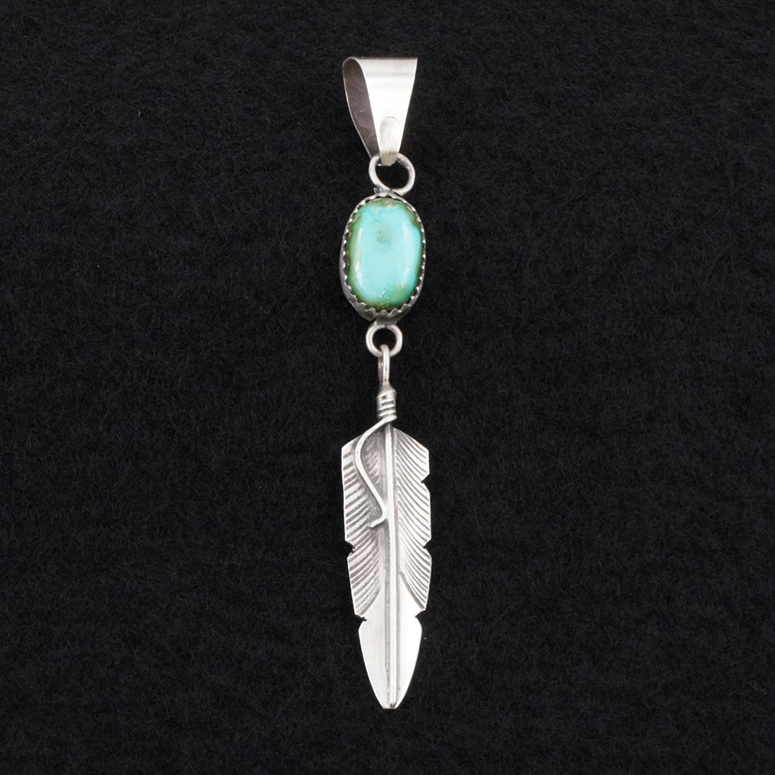 Chris Charley Turquoise & Sterling Silver Pendant