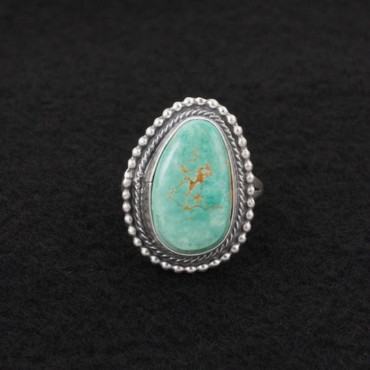 Randy Billy Turquoise & Sterling Silver Ring Size 8