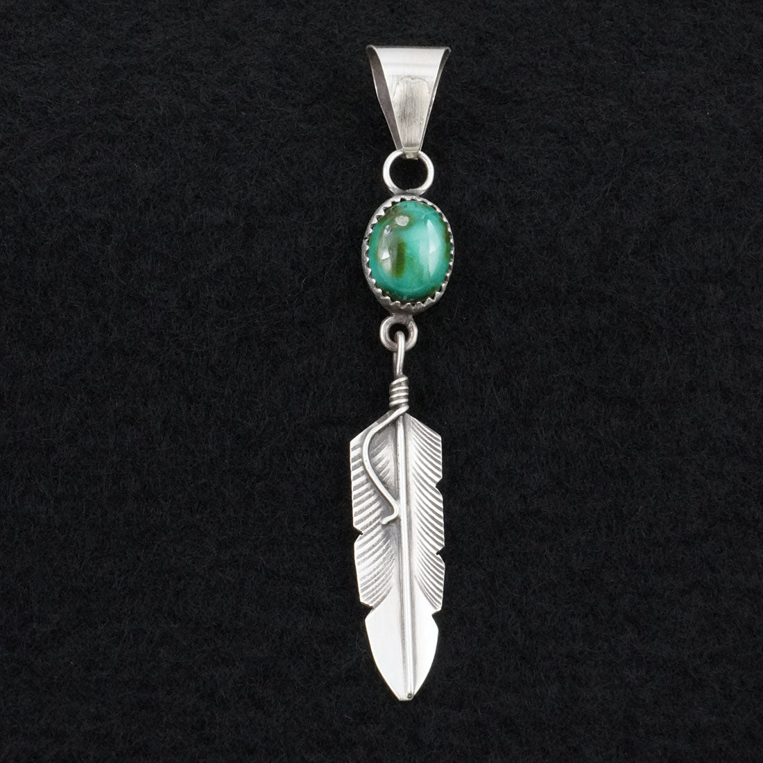 Chris Charley Turquoise & Sterling Silver Pendant