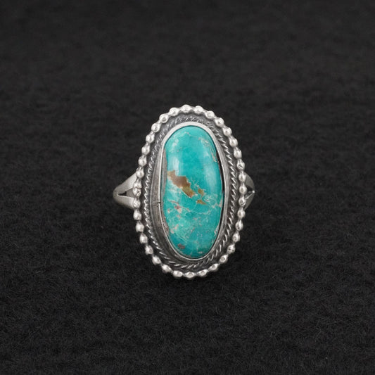 Randy Billy Turquoise & Sterling Silver Ring Size 8
