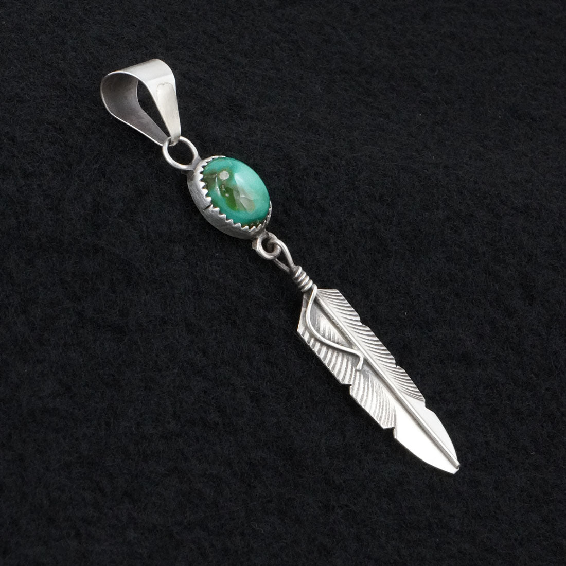 Chris Charley Turquoise & Sterling Silver Pendant