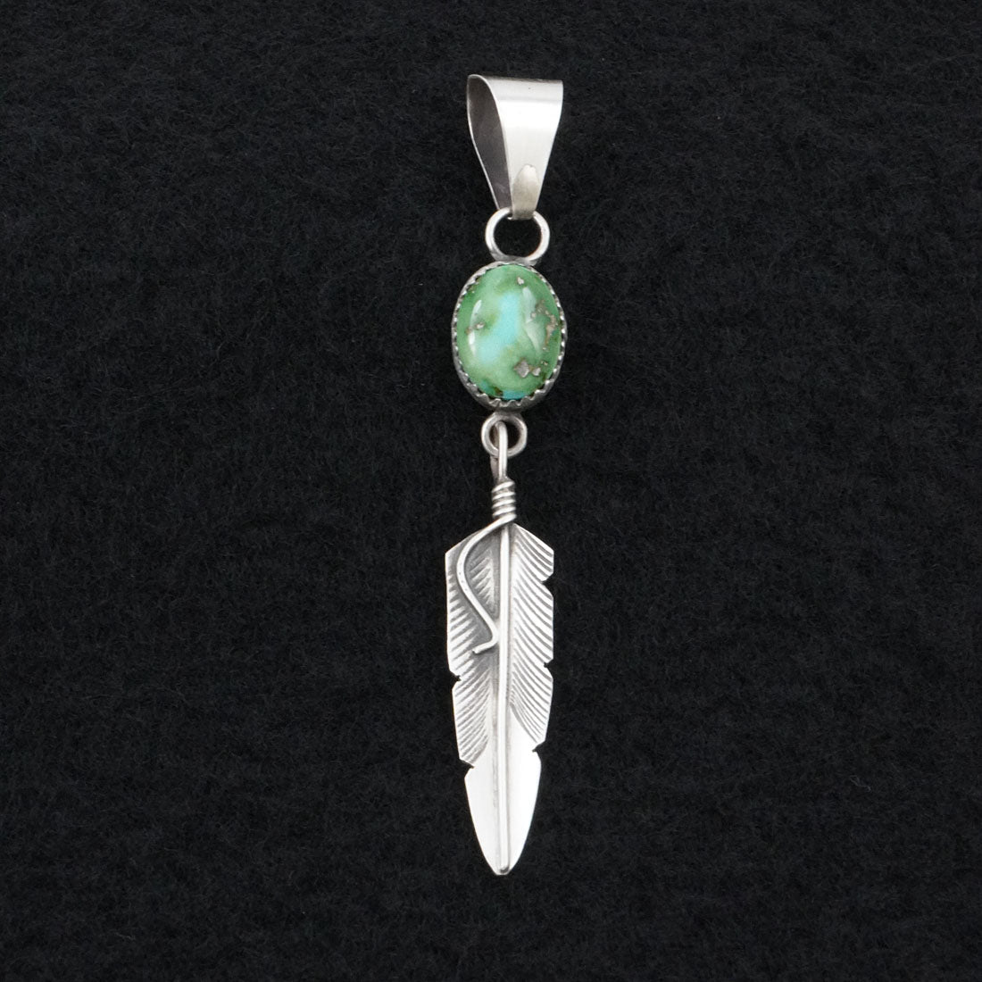 Chris Charley Turquoise & Sterling Silver Pendant