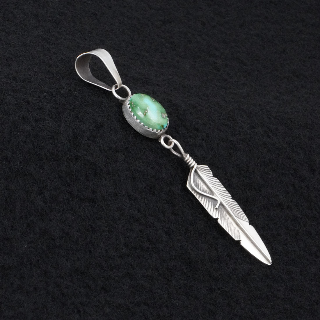Chris Charley Turquoise & Sterling Silver Pendant