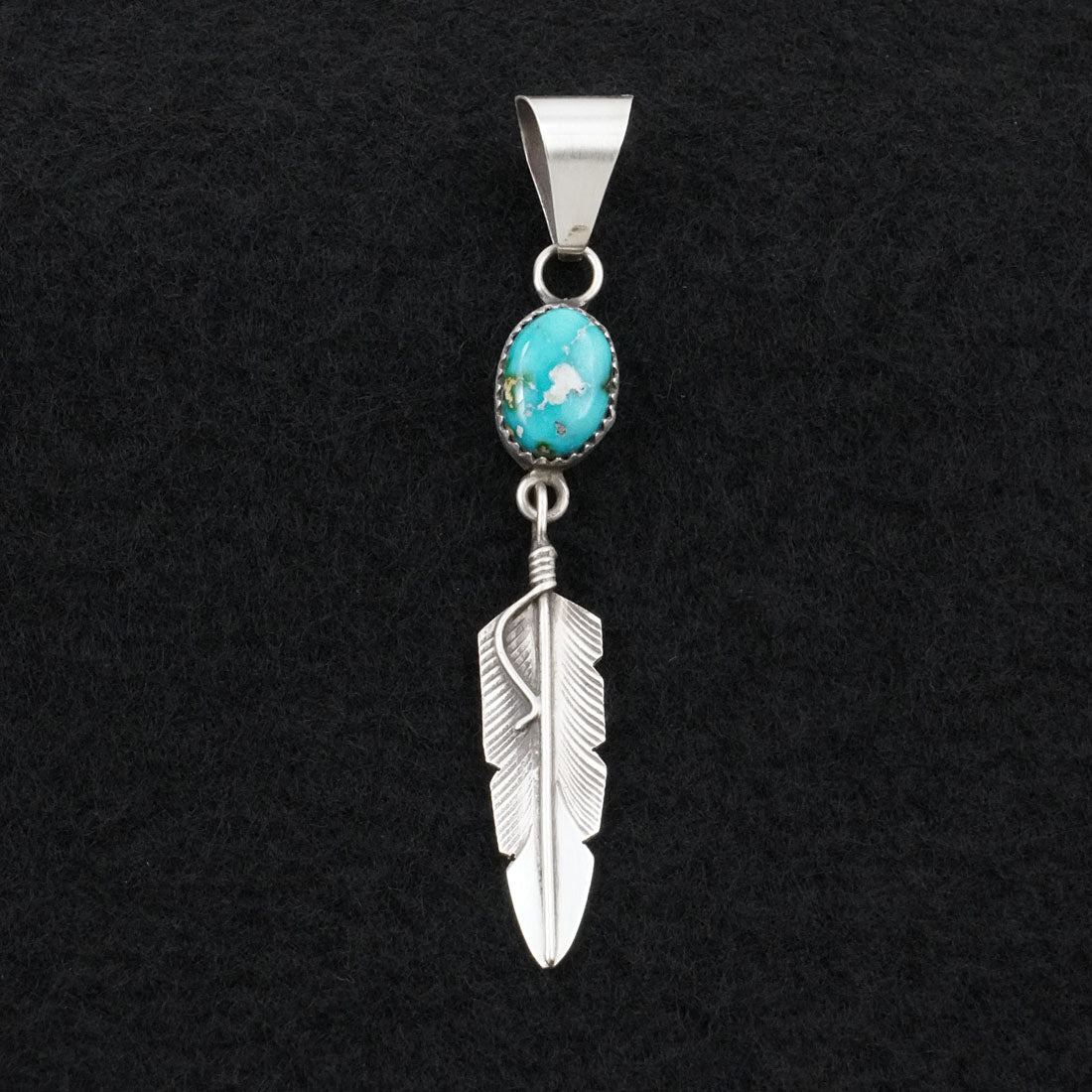 Chris Charley Turquoise & Sterling Silver Pendant