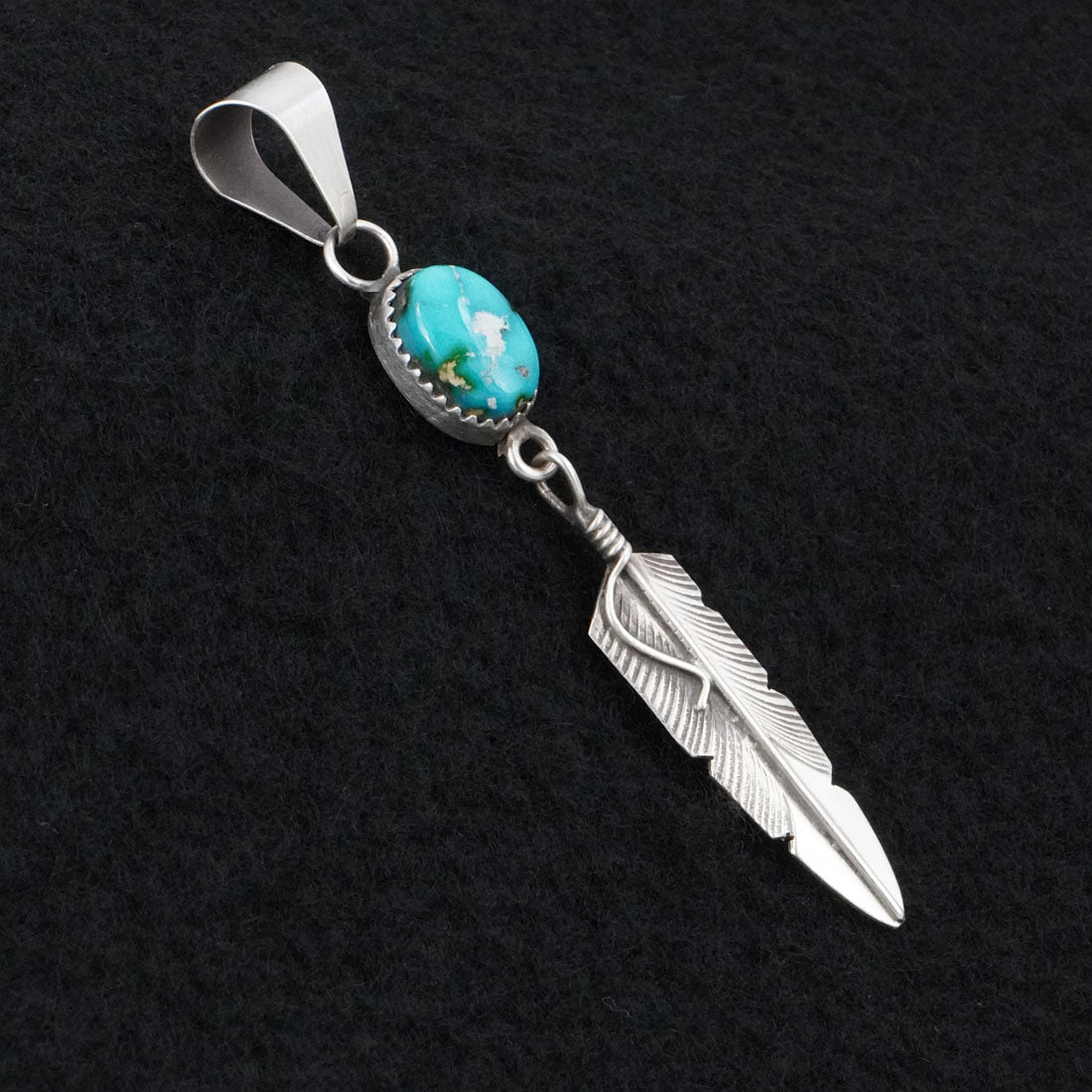 Chris Charley Turquoise & Sterling Silver Pendant