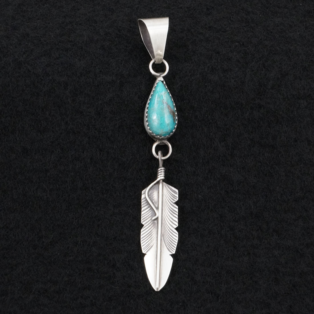 Chris Charley Turquoise & Sterling Silver Pendant
