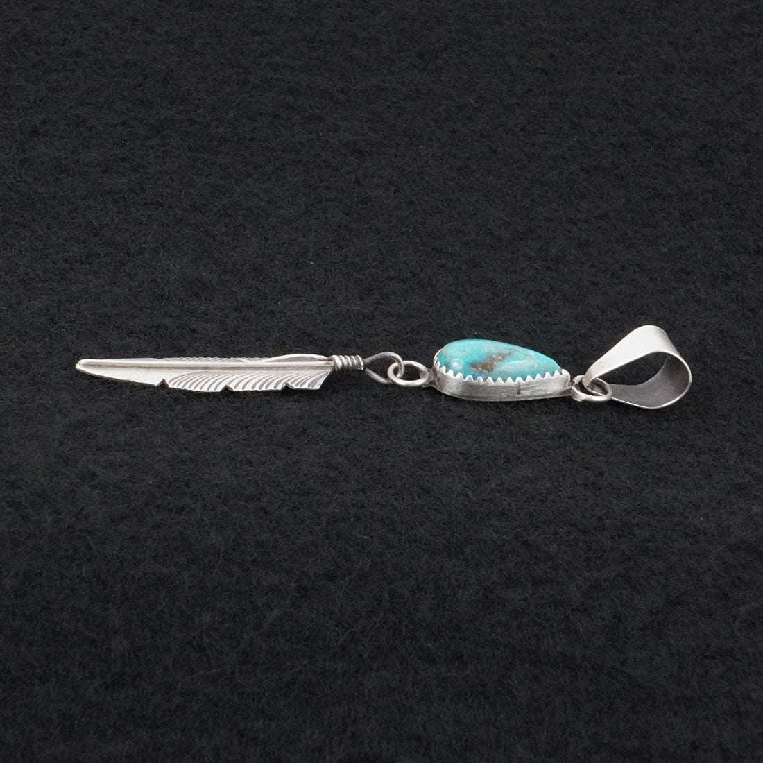 Chris Charley Turquoise & Sterling Silver Pendant