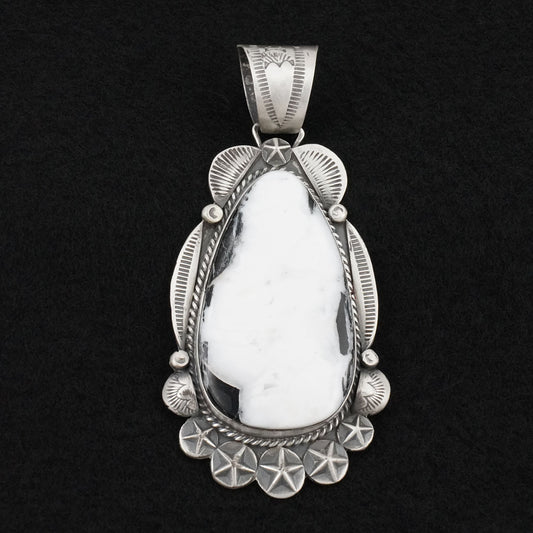 Vernon Johnson White Buffalo & Sterling Silver Pendant