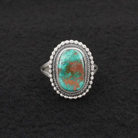 Randy Billy Turquoise & Sterling Silver Ring Size 10
